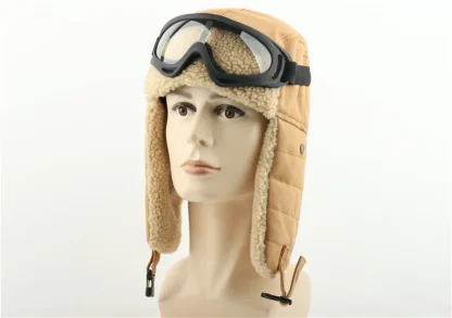 Windproof Warm Aviator Hat with Goggle - Image 8
